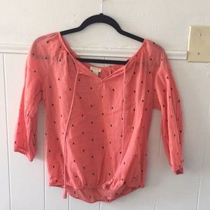 Pink and blue J. Crew top